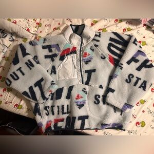 Free People Hit the Slopes Printed Fleece Pullover Size Large